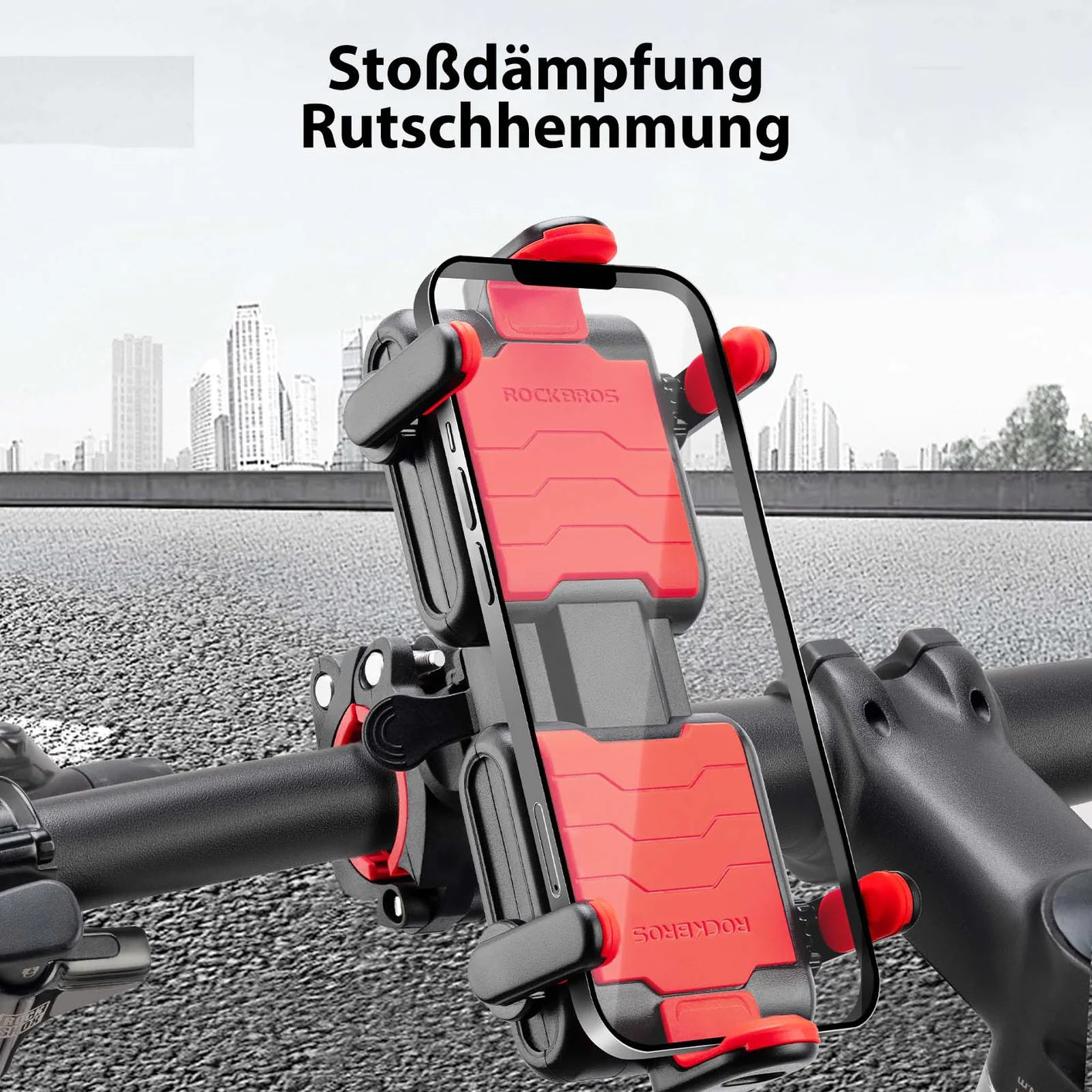 ROCKBROS cykel mobiltelefon holder motorcykel holder styr 360° universal smartphone
