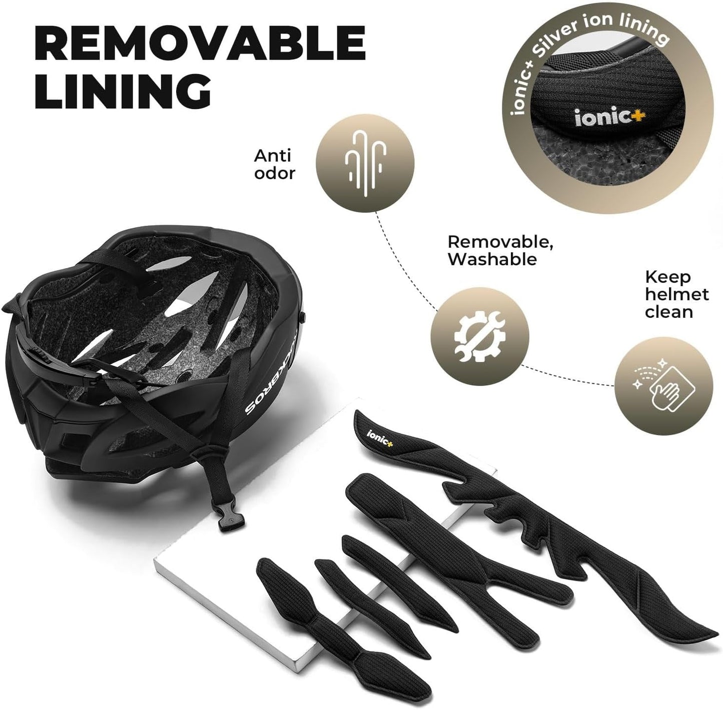ROCKBROS voksen cykelhjelm med visir Magnetisk aftagelig åndbar justerbar til mænd og kvinder 58-62 cm