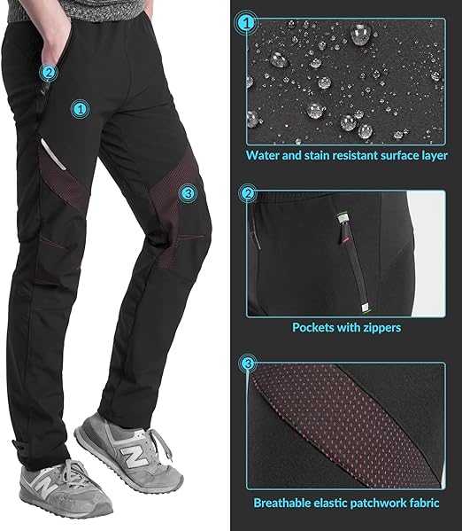 ROCKBROS Cykelbukser vindtætte lange bukser Sport størrelse M-4XL
