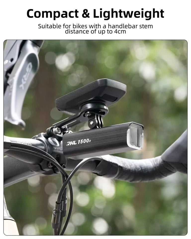 ROCKBROS cykelcomputerholder til Garmin Bryton Wahoo GPS styrholder aluminium