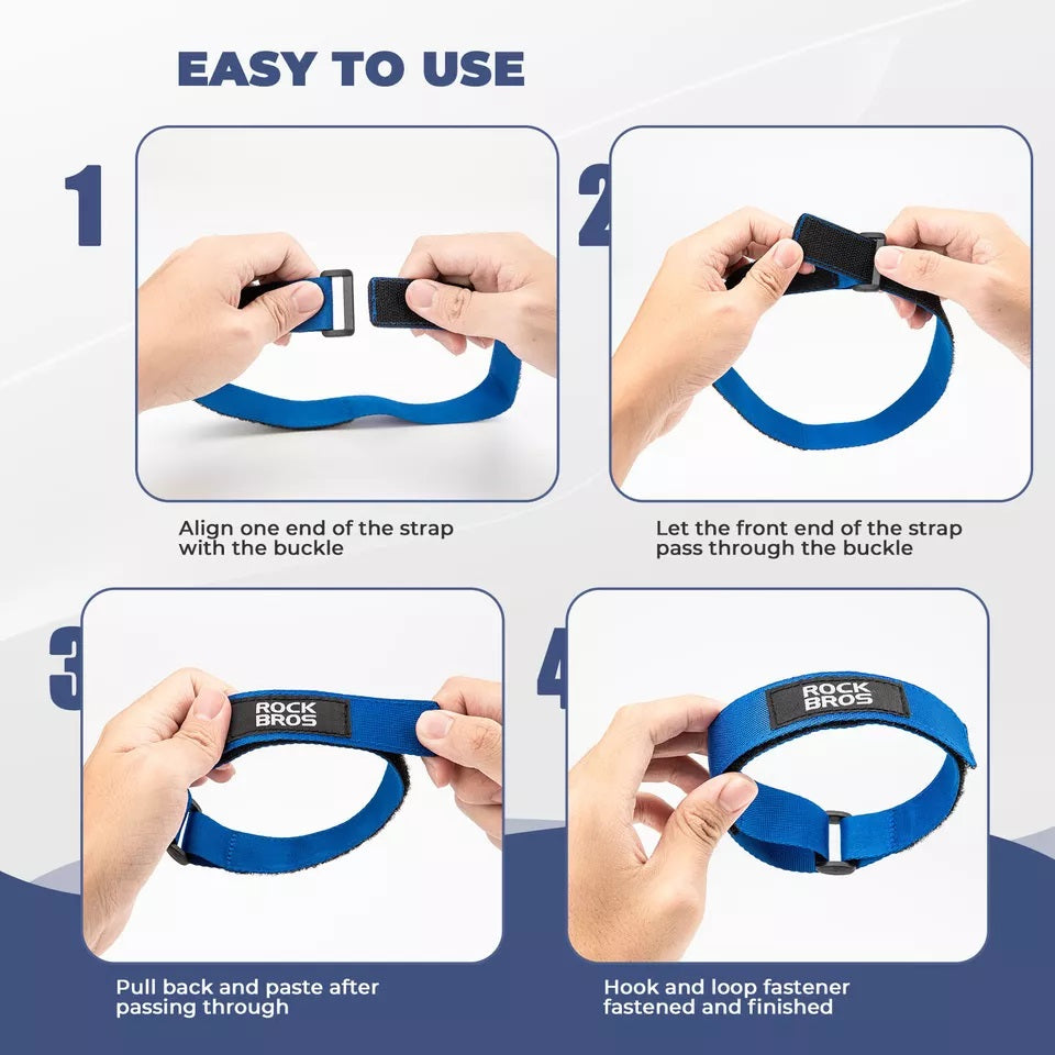ROCKBROS Velcro kabelbånd surringsrem surringsrem 49,8 cm cykelstropper til fastgørelse