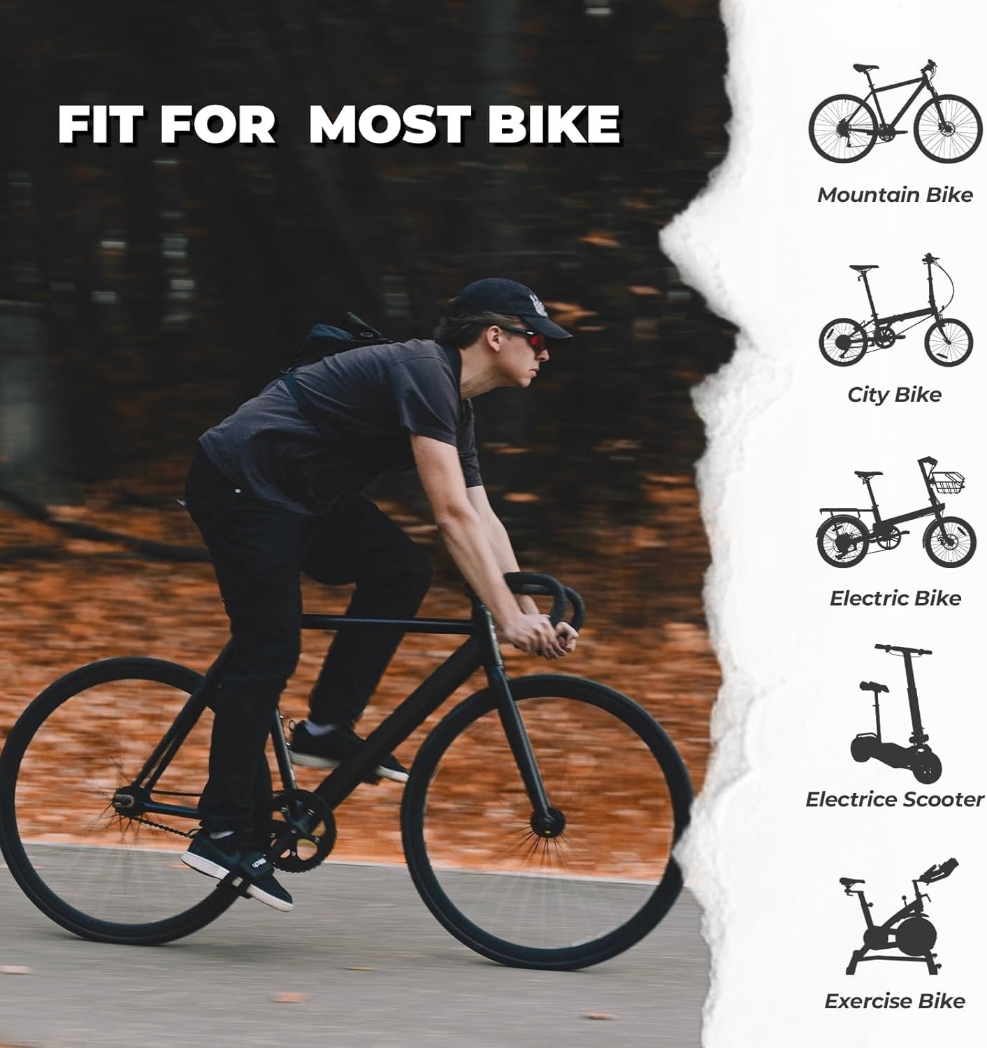 ROCKBROS cykelsadel komfortabel cykelsadel ergonomisk bred til BMX MTB landevejscykel komfortabel