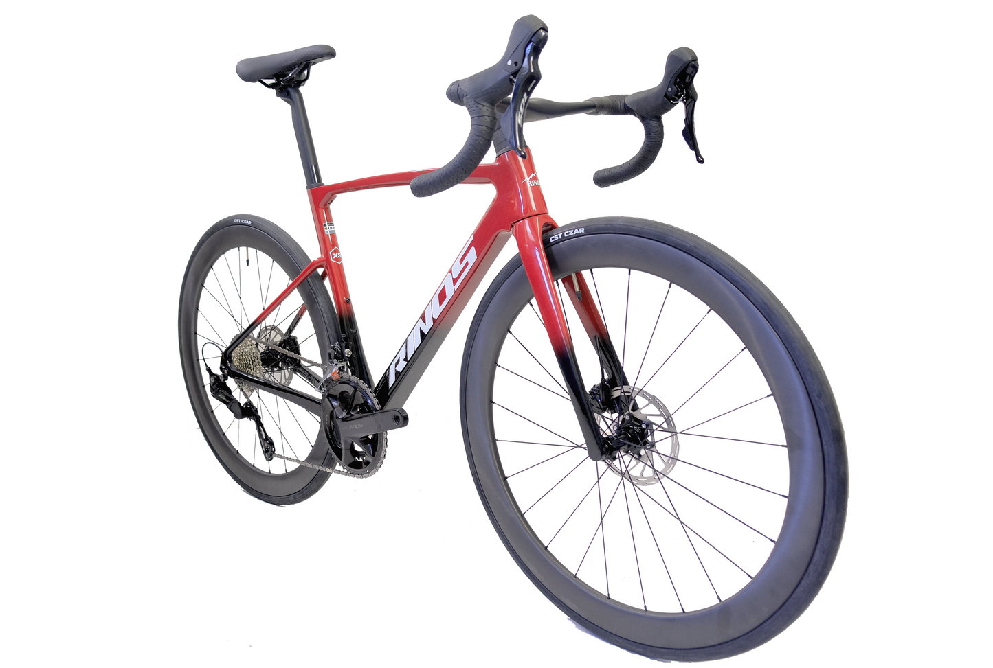 RINOS Fuldt kulfiber landevejscykel Odin 4.1 Shimano 105 ST-R7120 24 gear