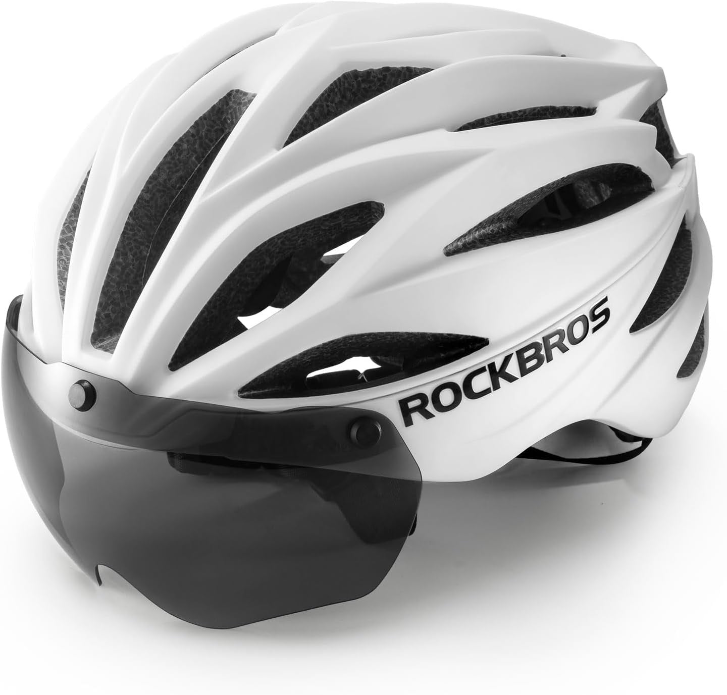 ROCKBROS voksen cykelhjelm med visir Magnetisk aftagelig åndbar justerbar til mænd og kvinder 58-62 cm