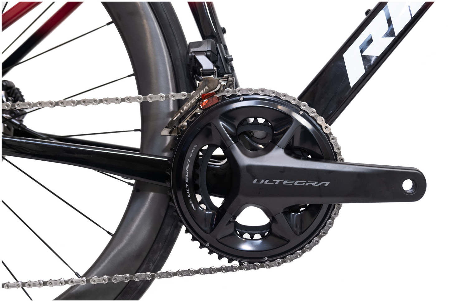 RINOS kulfiber racercykel Odin7.1 Shimano Ultegra Di2 Rød XS med kulhjul – 24 gear
