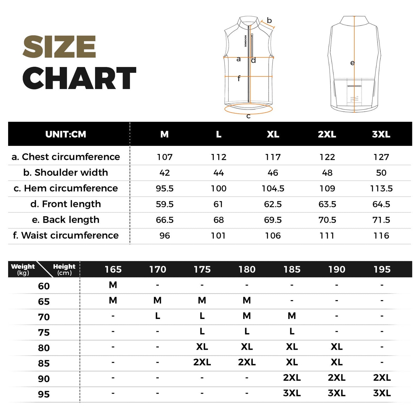 Ærmeløs vindtæt cykelvest, pakbar, åndbar ROCKBROS