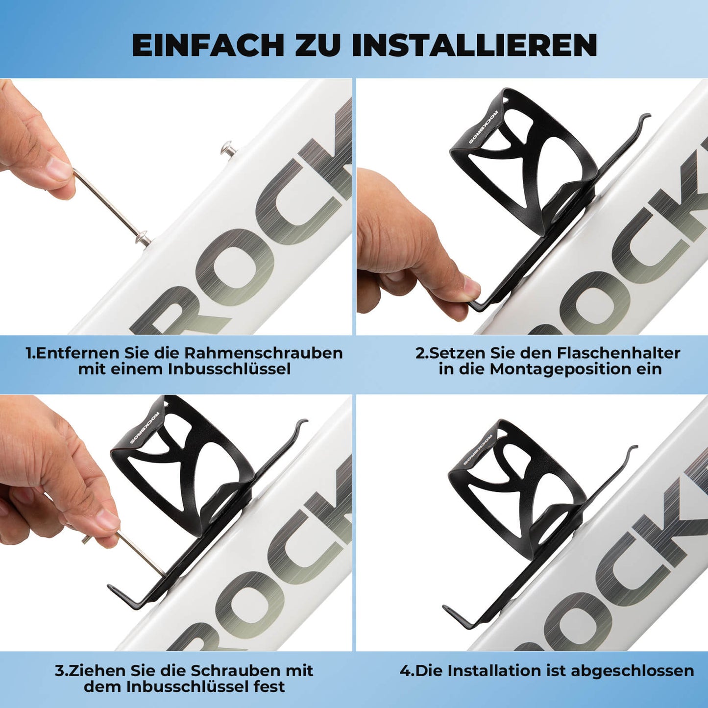 Ultralet cykelflaskeholder - 33g aluminiumslegering til MTB/landevejscykel ROCKBROS