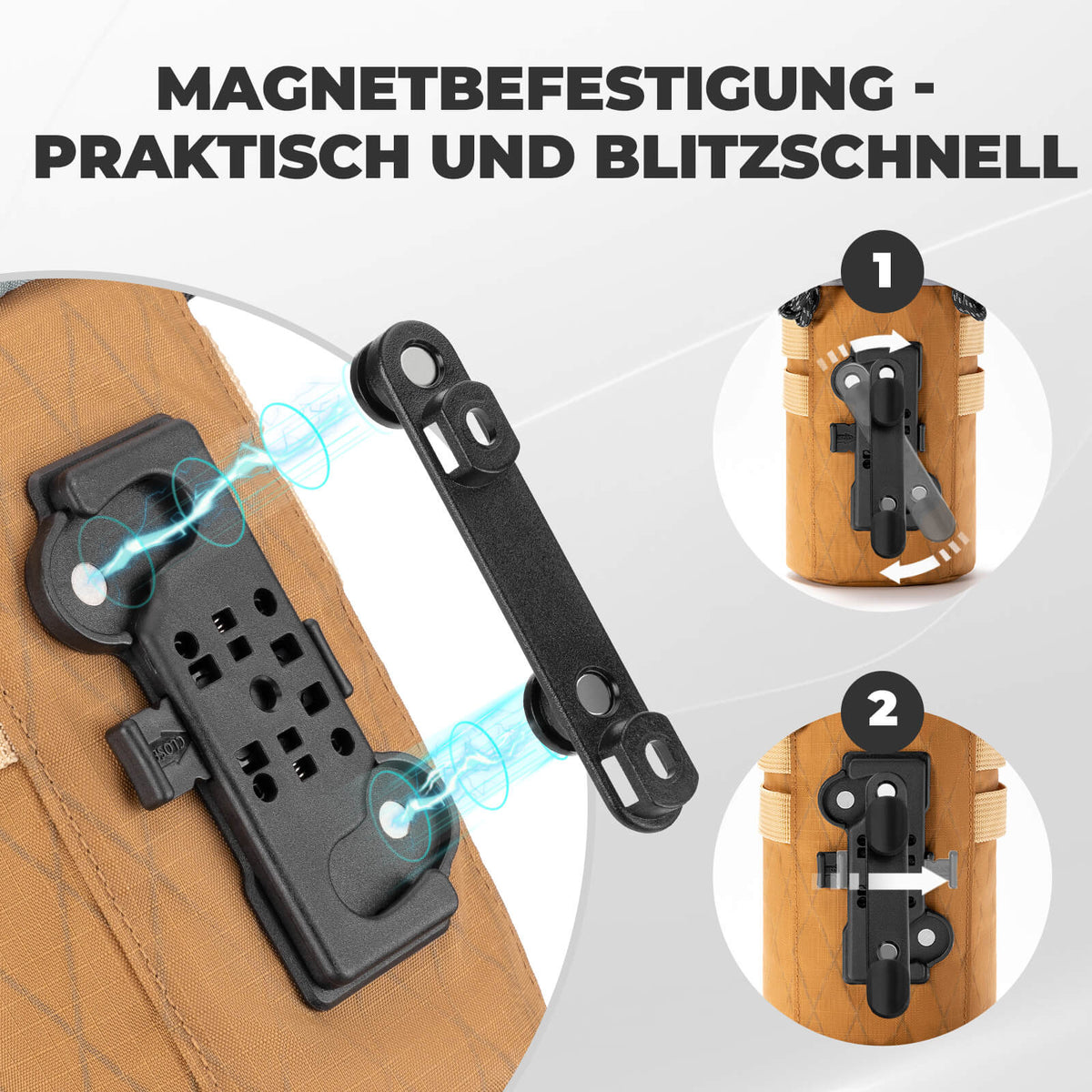 ROCKBROS Cykel styrtaske 1,2L til drikkeflasker Ø10 cm