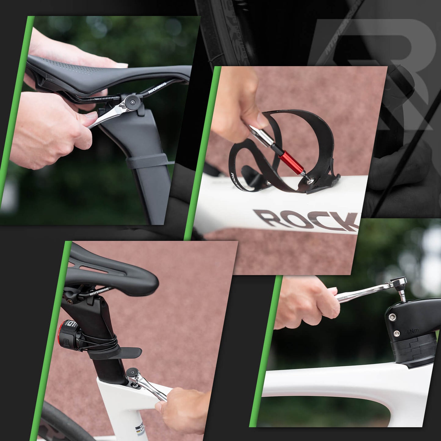 Magnetisk cykelværktøjssæt med skraldenøgle ROCKBROS