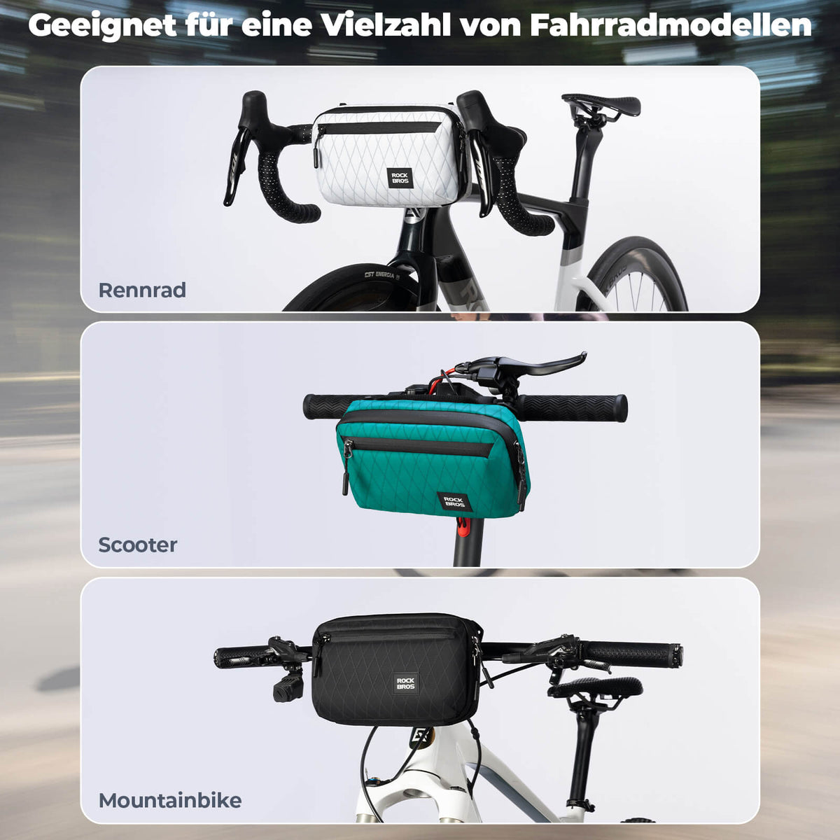 ROCKBROS Styrepose Cykeltaske med skulderrem 2,1L
