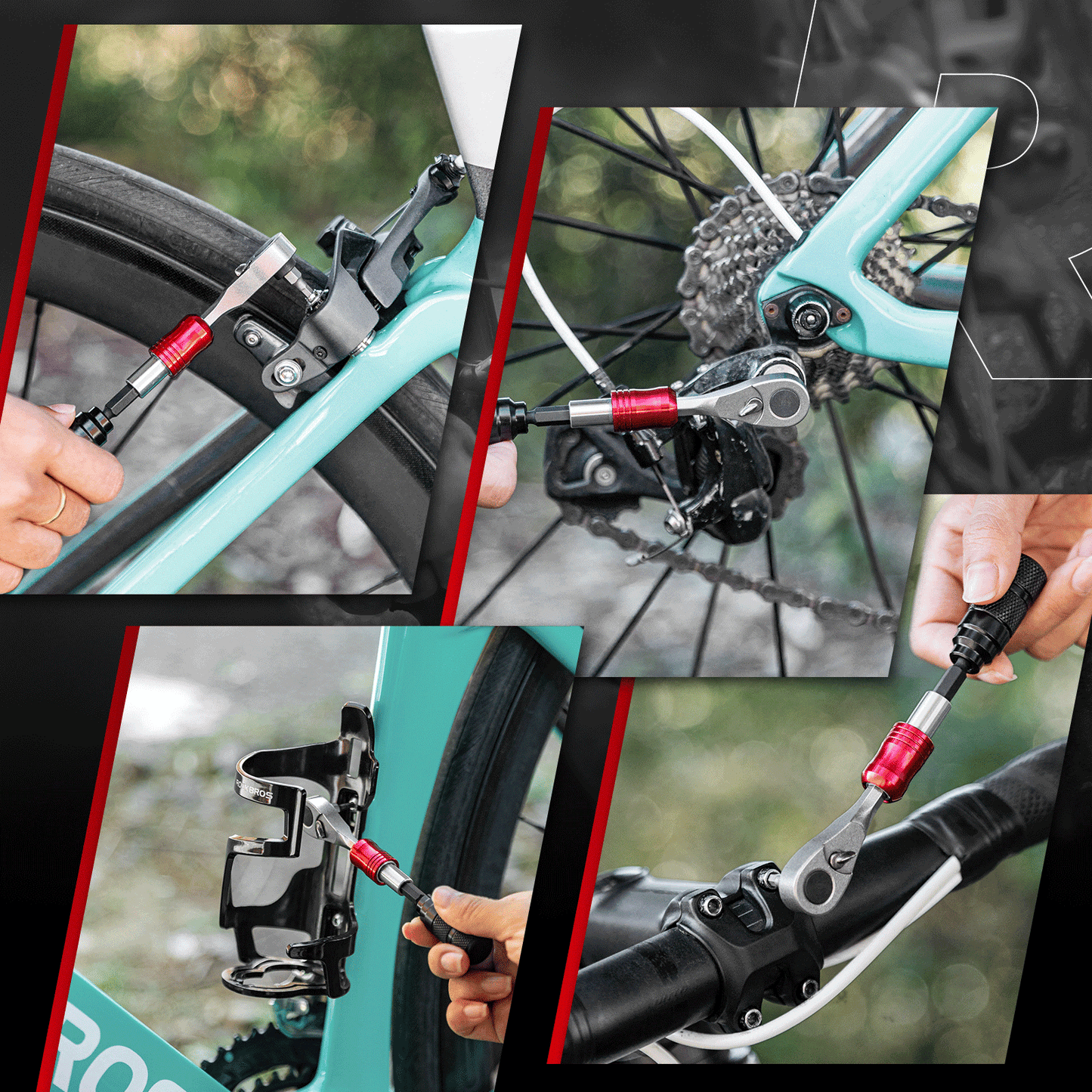 Skraldenøglesæt 1/4 tommer mini reparationsværktøj ROCKBROS