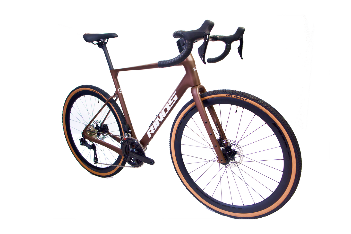 RINOS Kulfiber Gravelcykel Sandman8.0 Shimano 105 Di2 Kaffe