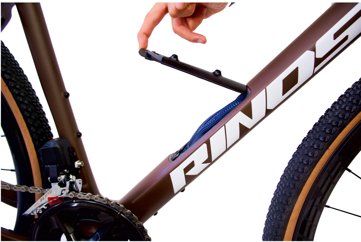 RINOS Kulfiber Gravelcykel Sandman8.0 Shimano 105 Di2 Kaffe