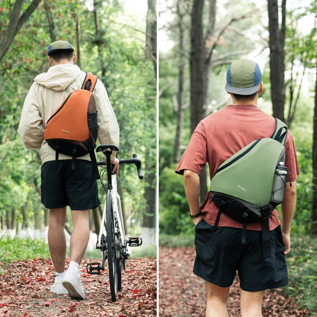 ROCKBROS Sling Bag Stor, Sling Rygsæk med magnetlås, Crossbody-taske