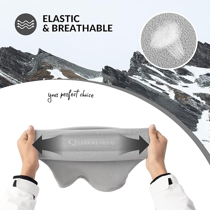 Qunature Winter Neck Warmer Ski Tube Tørklæde Fleece Tykt Vindtæt åndbart termisk halstørklæde Damer & mænd til udendørs sport Skiløb Løb Cykling Snowboarding