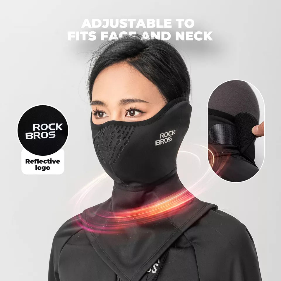 ROCKBROS Winter Half Balaclava E-cykel/Cykel/Motorcykel Maske Fleece Sovevarm