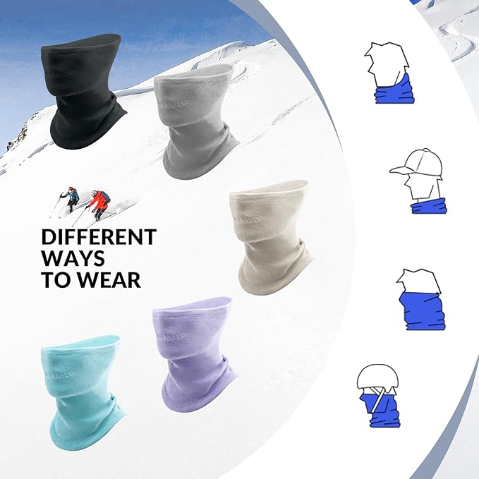 Qunature Winter Neck Warmer Ski Tube Tørklæde Fleece Tykt Vindtæt åndbart termisk halstørklæde Damer & mænd til udendørs sport Skiløb Løb Cykling Snowboarding