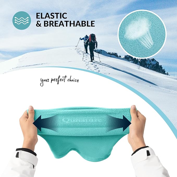 Qunature Winter Neck Warmer Ski Tube Tørklæde Fleece Tykt Vindtæt åndbart termisk halstørklæde Damer & mænd til udendørs sport Skiløb Løb Cykling Snowboarding