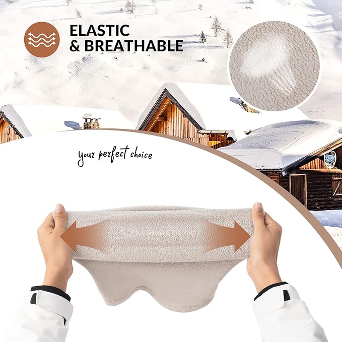 Qunature Winter Neck Warmer Ski Tube Tørklæde Fleece Tykt Vindtæt åndbart termisk halstørklæde Damer & mænd til udendørs sport Skiløb Løb Cykling Snowboarding
