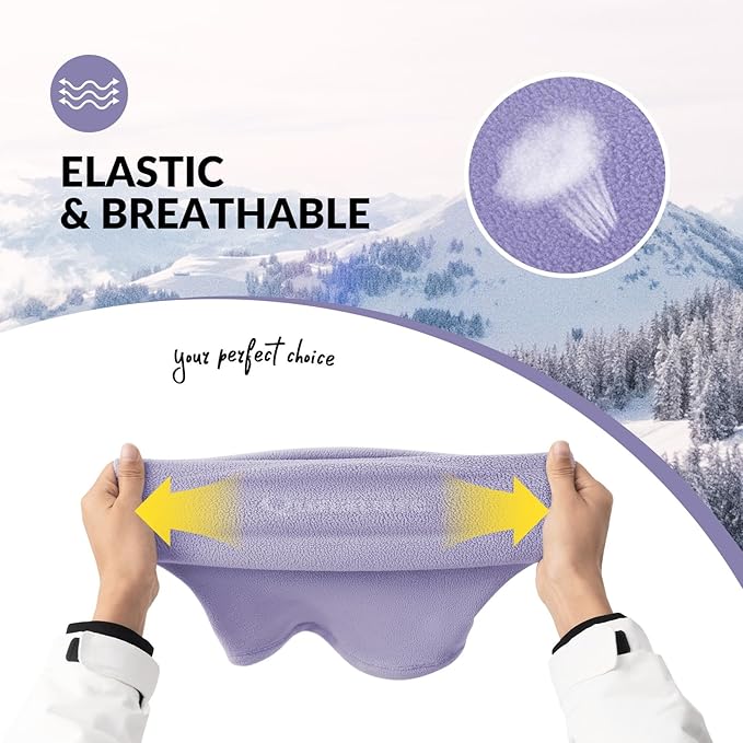 Qunature Winter Neck Warmer Ski Tube Tørklæde Fleece Tykt Vindtæt åndbart termisk halstørklæde Damer & mænd til udendørs sport Skiløb Løb Cykling Snowboarding