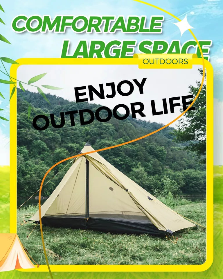 Qunature Trekking Telt 1-mandstelt Ultralet campingtelt Vandtæt 230*180 cm