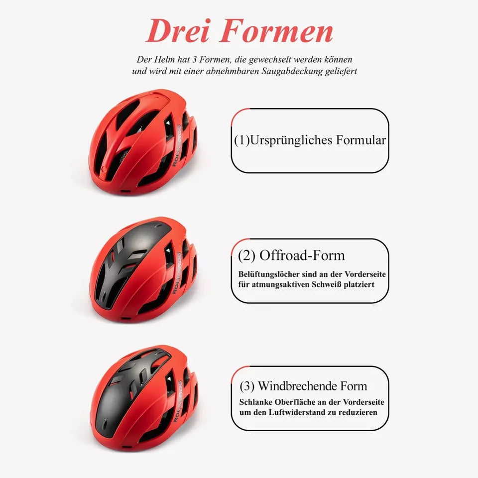 ROCKBROS cykelhjelm cykelhjelm med aftagelig magnetisk dækselhjelm MTB