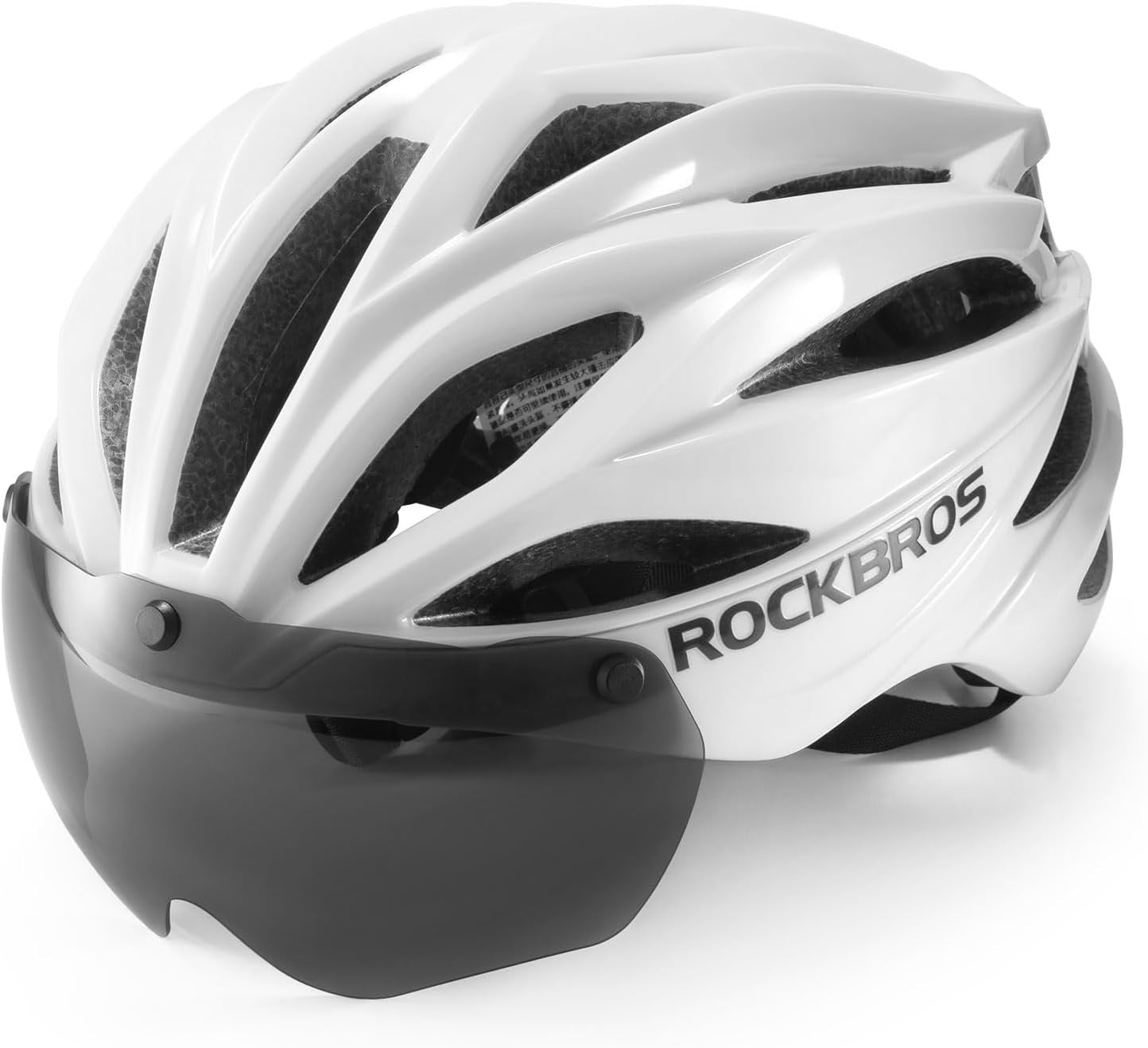 ROCKBROS voksen cykelhjelm med visir Magnetisk aftagelig åndbar justerbar til mænd og kvinder 58-62 cm