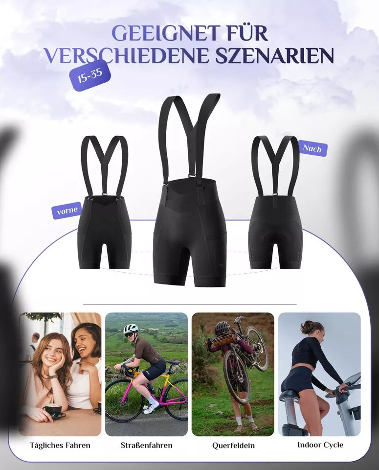 ROCKBROS cykelsmækshorts til dame cykelshorts polstrede cykelshorts