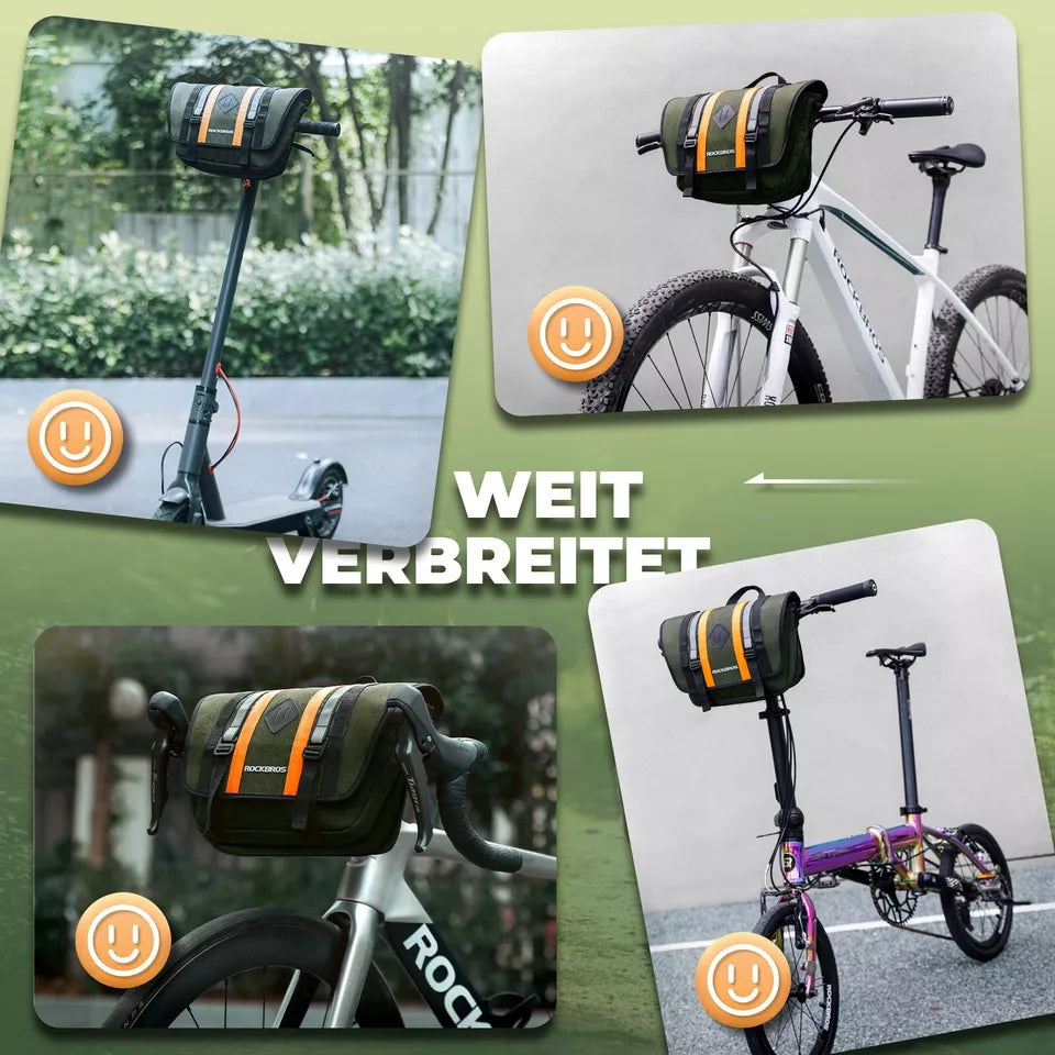 ROCKBROS 2.5L-4L styrtaske foran cykeltaske tværtaske med skulderrem grøn