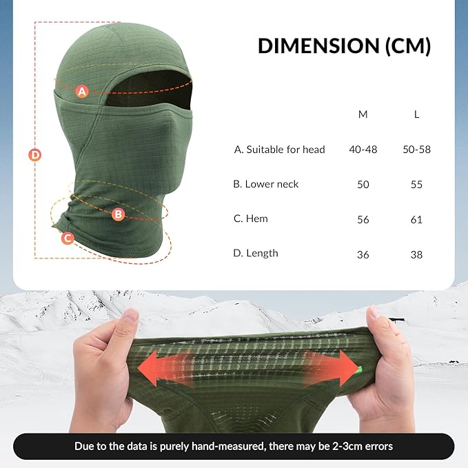 Qunature Balaclava Vinterskimaske Balaclava Ski Motorcykel Ansigtsmaske Dame/Mænd Varm Vindtæt åndbar Balaclava til udendørssport Skiløb Snowboarding Cykling