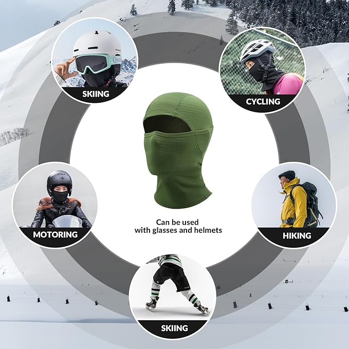 Qunature Balaclava Vinterskimaske Balaclava Ski Motorcykel Ansigtsmaske Dame/Mænd Varm Vindtæt åndbar Balaclava til udendørssport Skiløb Snowboarding Cykling
