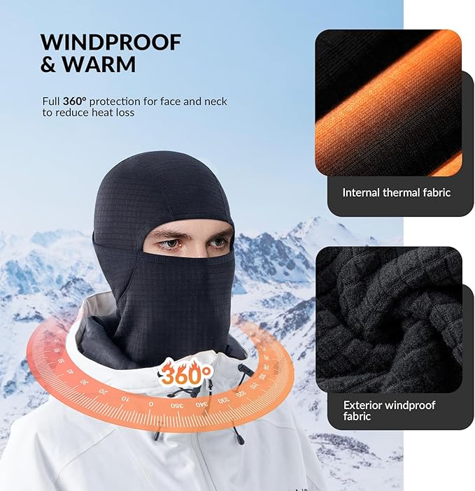 Qunature Balaclava Vinterskimaske Balaclava Ski Motorcykel Ansigtsmaske Dame/Mænd Varm Vindtæt åndbar Balaclava til udendørssport Skiløb Snowboarding Cykling
