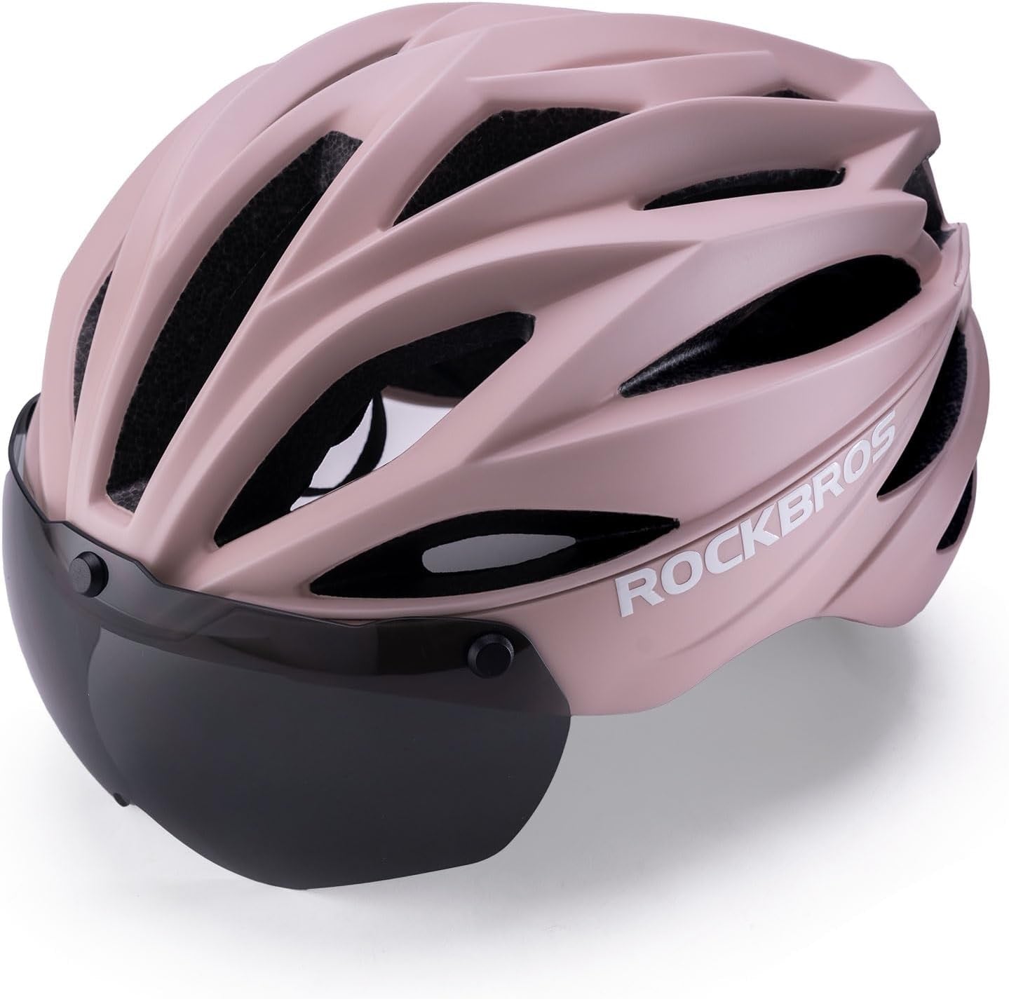 ROCKBROS voksen cykelhjelm med visir Magnetisk aftagelig åndbar justerbar til mænd og kvinder 58-62 cm