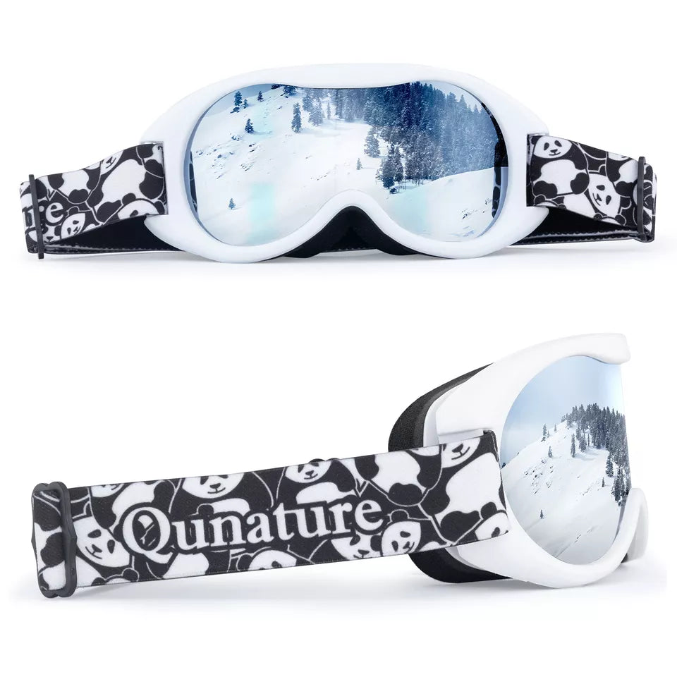 Qunature skibriller, snowboardbriller til børn og voksne, der bruger briller, anti-dug