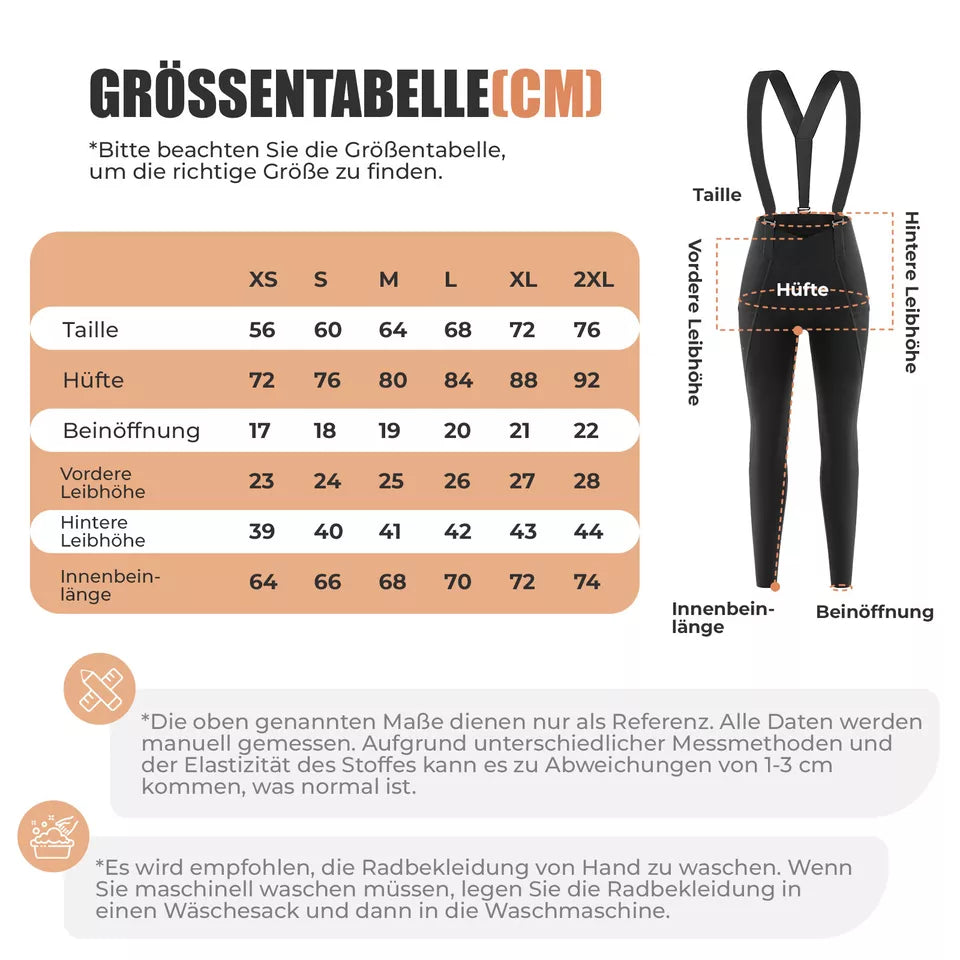 ROCKBROS cykelshorts, bibshorts, lange bukser, polstrede MTB cykelbukser med stropper