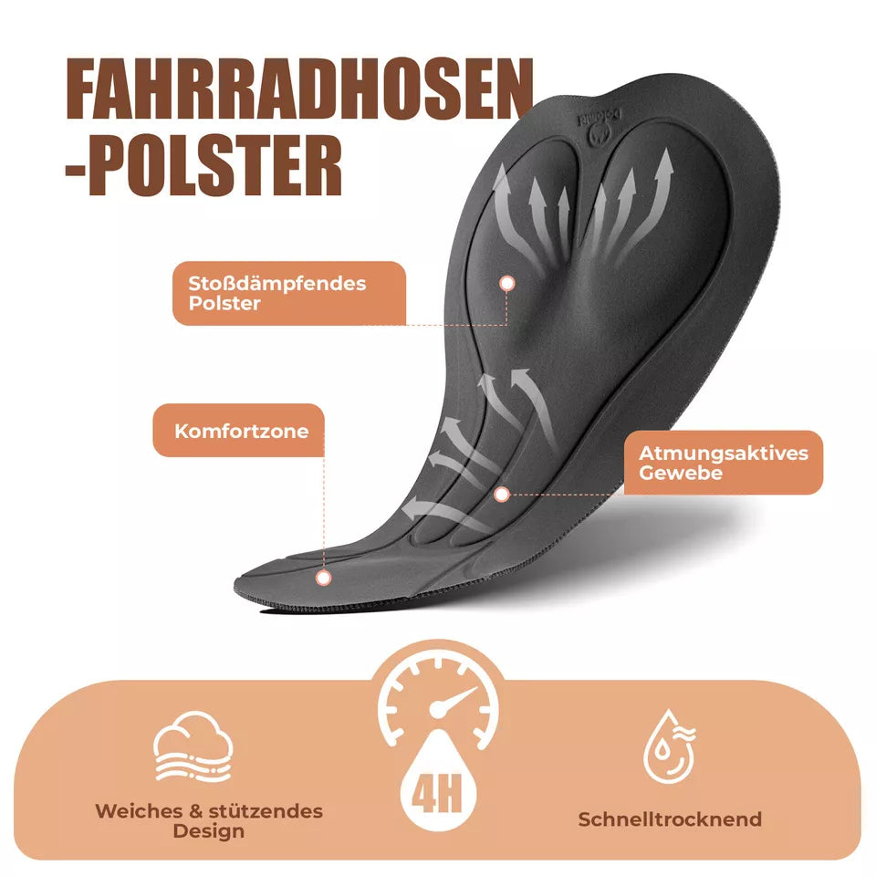 ROCKBROS cykelshorts, bibshorts, lange bukser, polstrede MTB cykelbukser med stropper