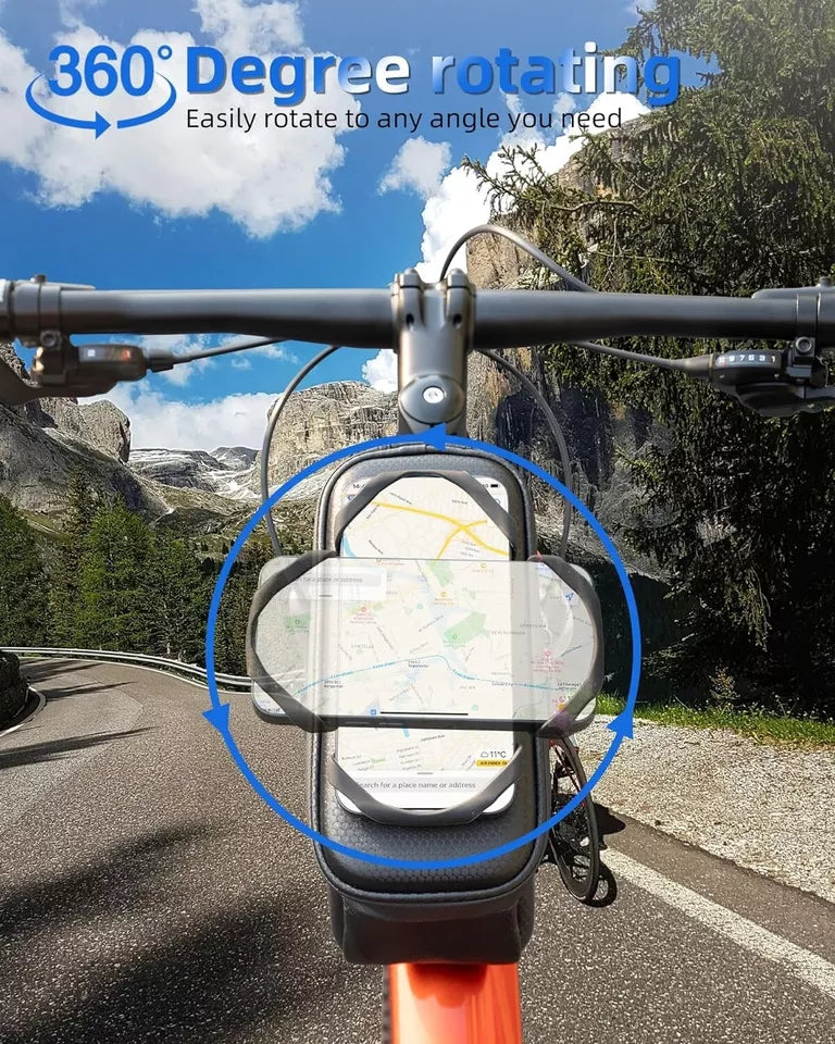ROCKBROS cykeltaske 1,5L hårdt rammetaske med mobiltelefonholder op til 6,5 tommer