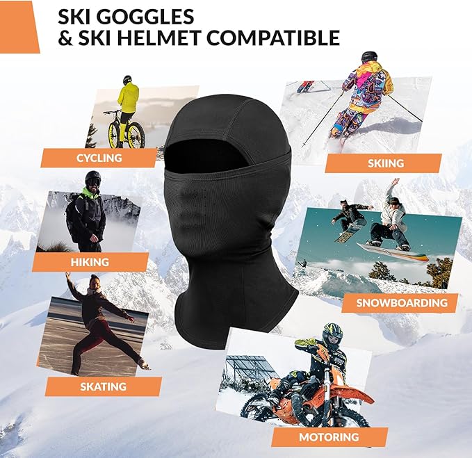Qunature Balaclava Balaclava vinterskimaske Vindtæt åndbar ansigtsmaske M/L til udendørs sport Skiløb Cykling Snowboarding Motorcykling Damer/Mænd