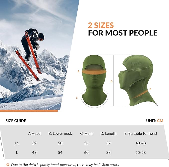 Qunature Balaclava Balaclava vinterskimaske Vindtæt åndbar ansigtsmaske M/L til udendørs sport Skiløb Cykling Snowboarding Motorcykling Damer/Mænd
