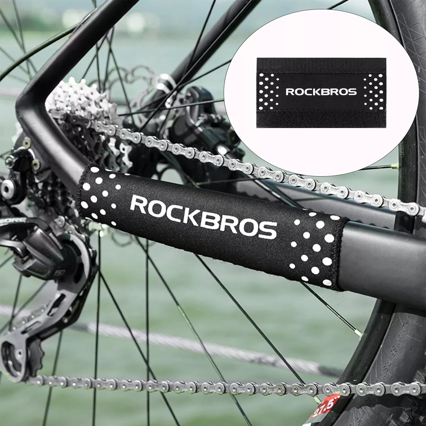 ROCKBROS cykelramme beskyttelse kædestag Beskytter mod friktion forårsaget af kæder