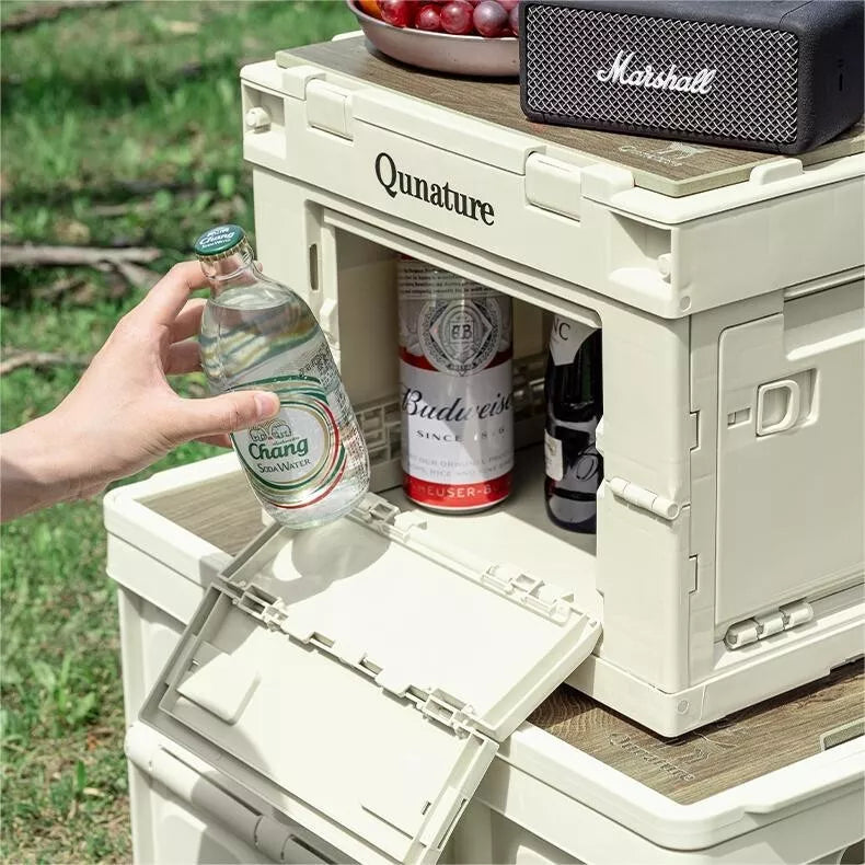 Qunature Camping Box Sammenfoldelig Organizer Camping Box Opbevaringsboks 26/55/60L