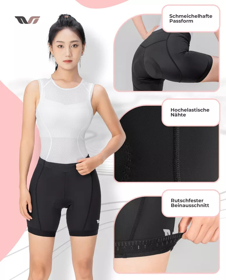 ROCKBROS landevejscykelshorts til kvinder, cykelpolstrede cykelshorts