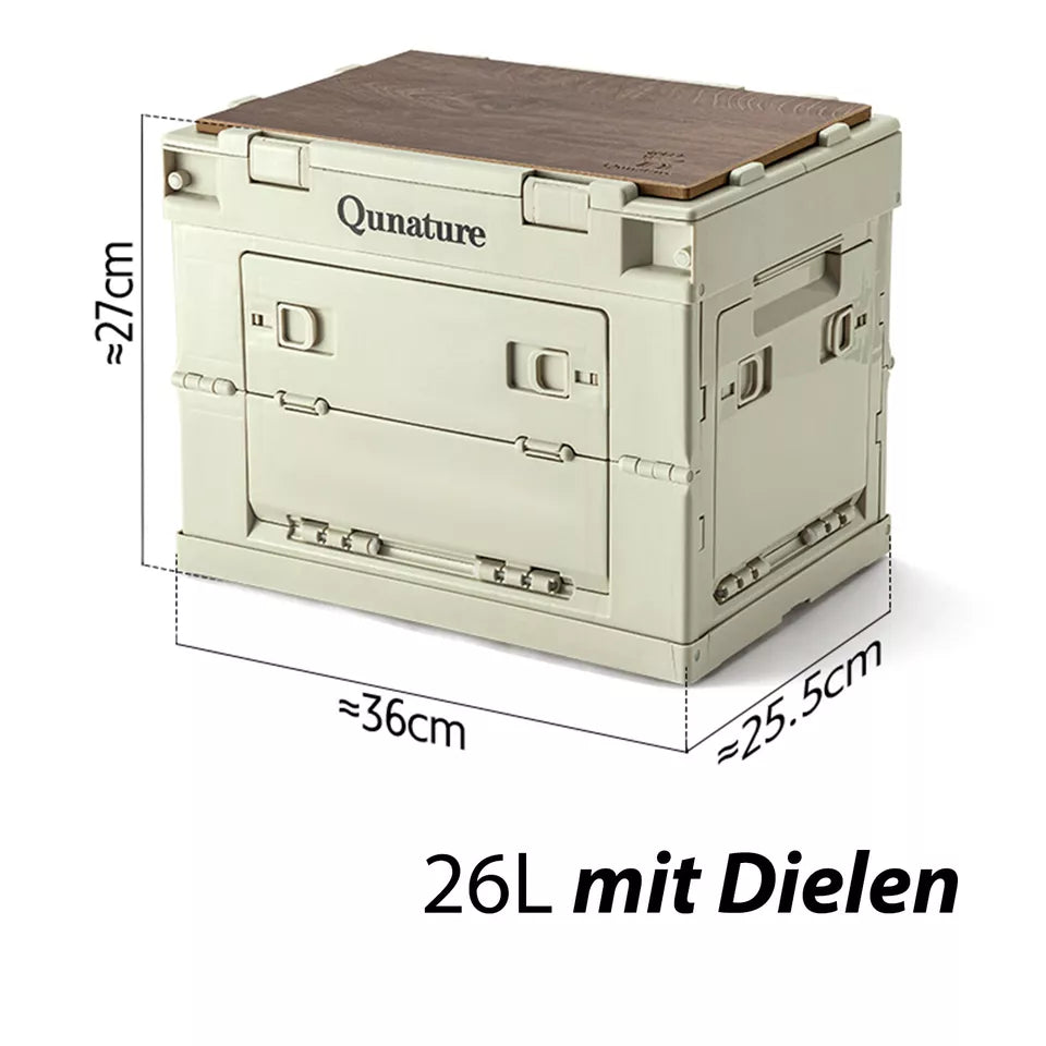Qunature Camping Box Sammenfoldelig Organizer Camping Box Opbevaringsboks 26/55/60L
