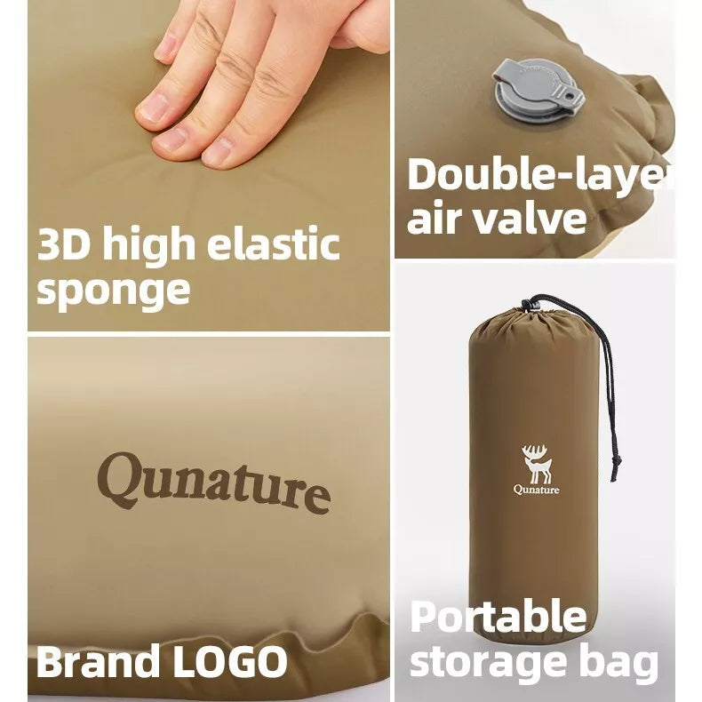 Qunature Campingpude Strandpude Udendørs oppustelig pude