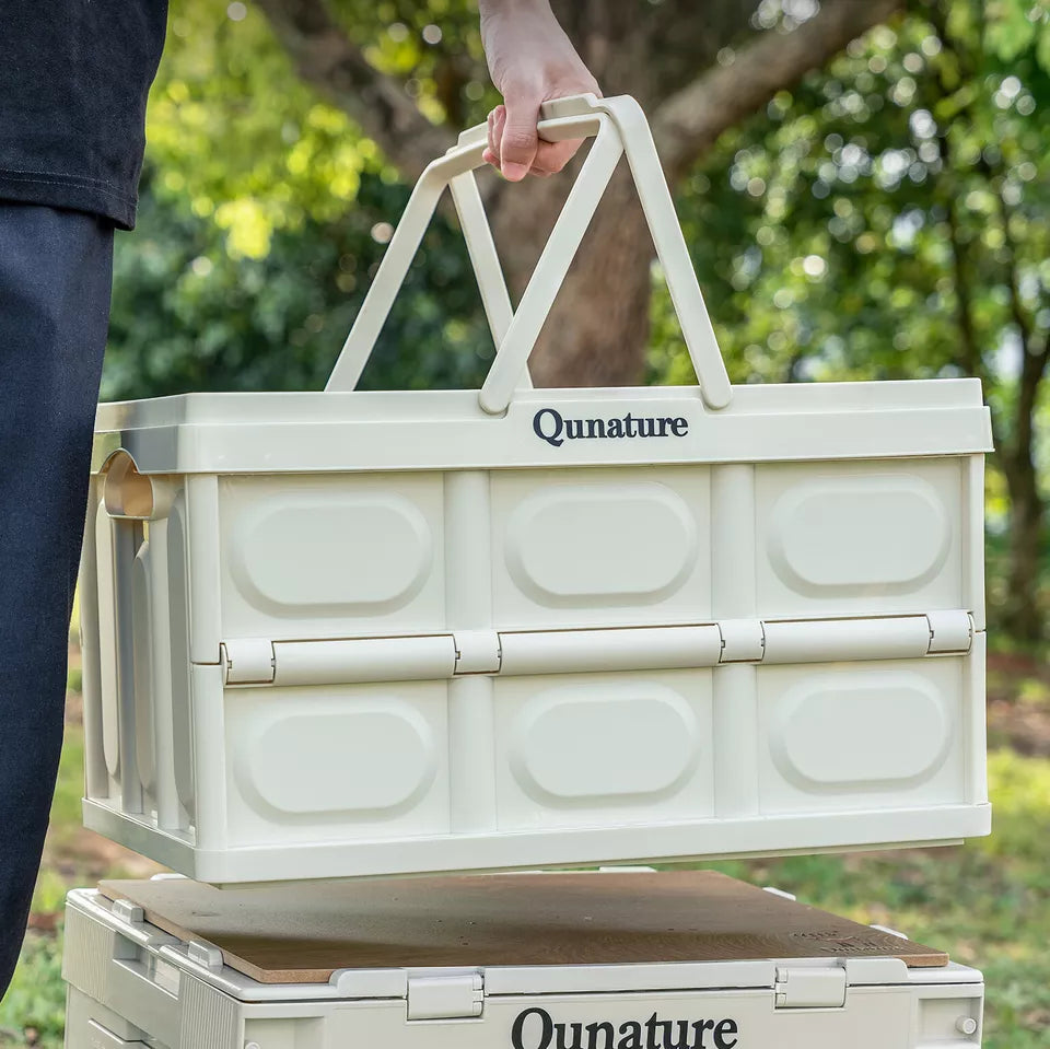 Qunature Camping Box Sammenfoldelig Organizer Camping Box Opbevaringsboks 26/55/60L