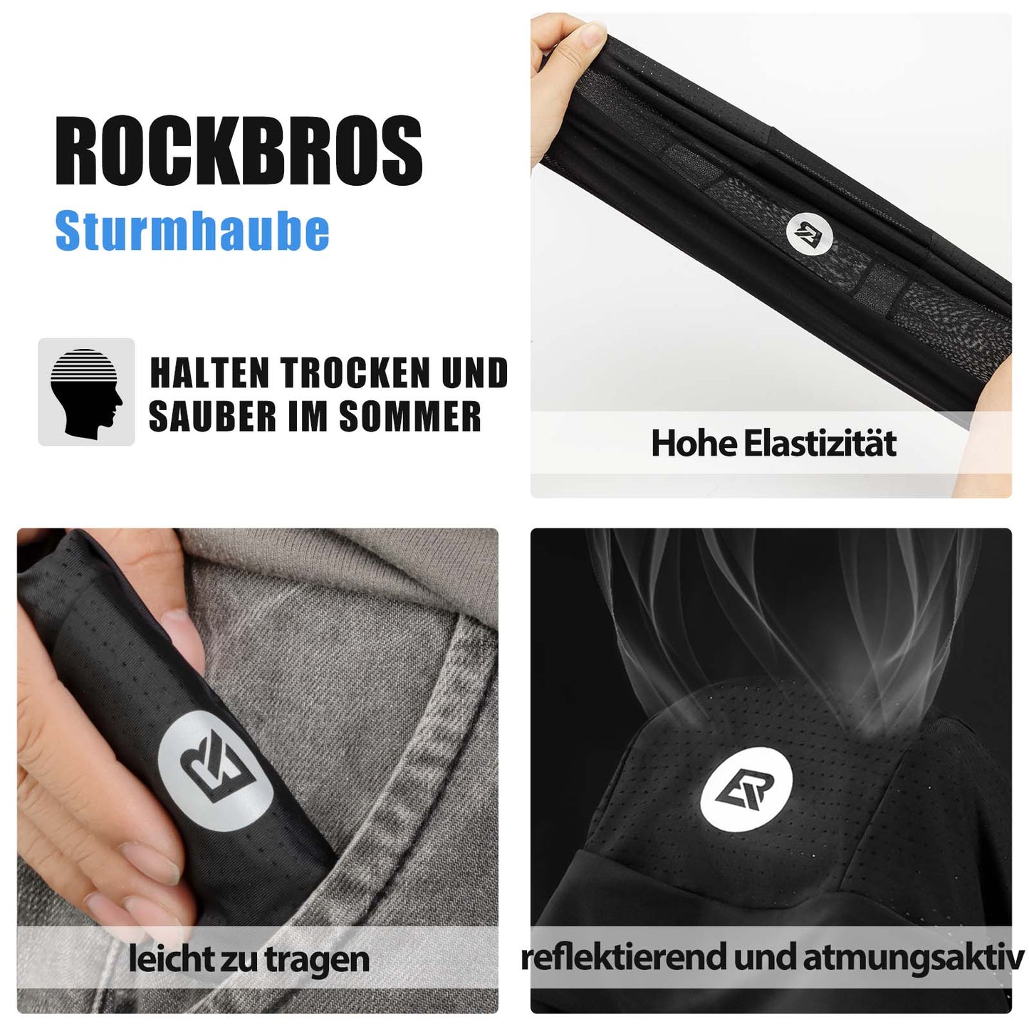 Sommercykelkasket UV-beskyttende løbekasket herre 50-64 cm ROCKBROS