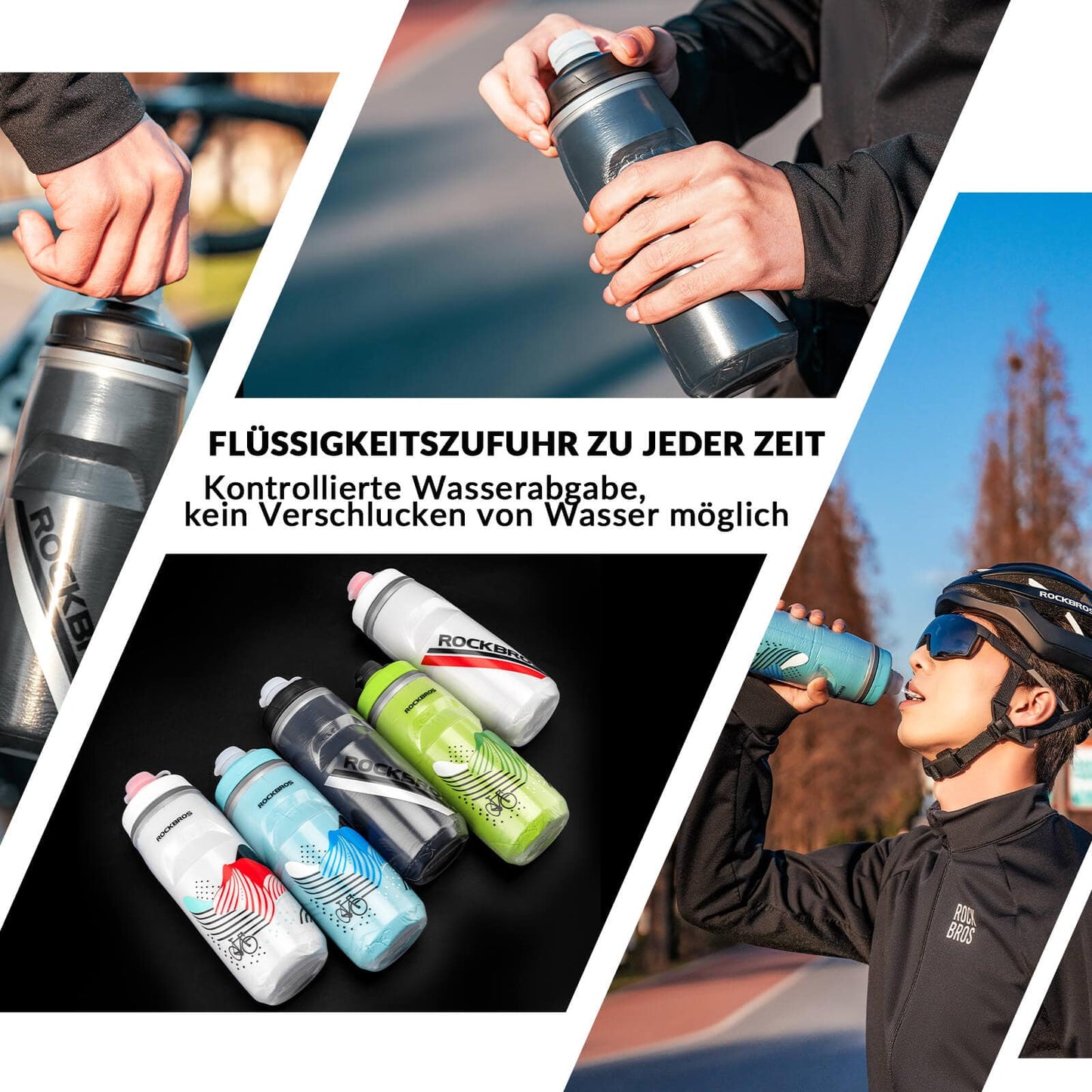 620 ml cykelflaske, sportsflaske med 5 timers kølefunktion, ROCKBROS