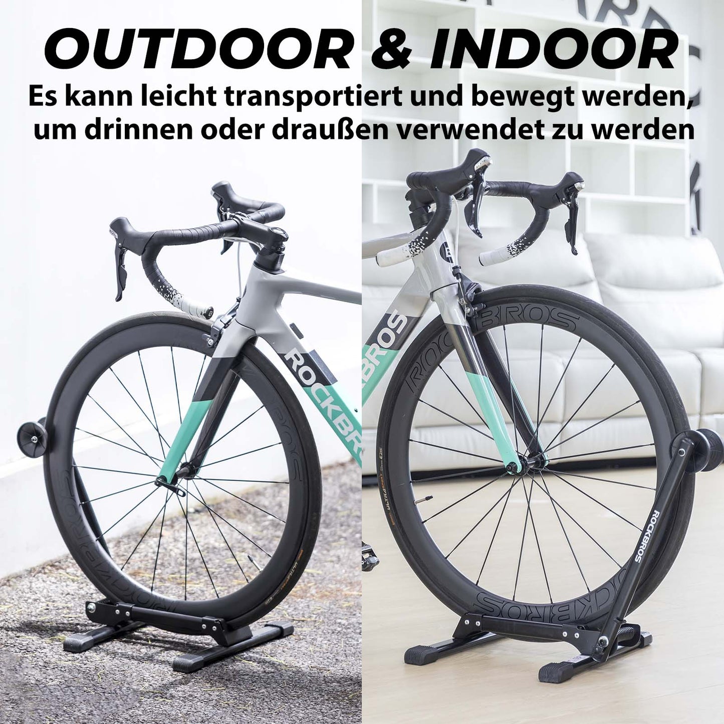 Sammenklappelig cykelstativ i aluminium, enkeltsidet cykelstativ, ROCKBROS