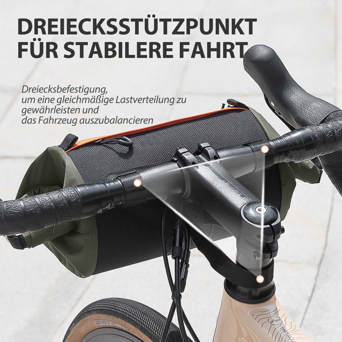 ROCKBROS Cykeltaske Styrtaske Opbevaringstaske med skulderrem