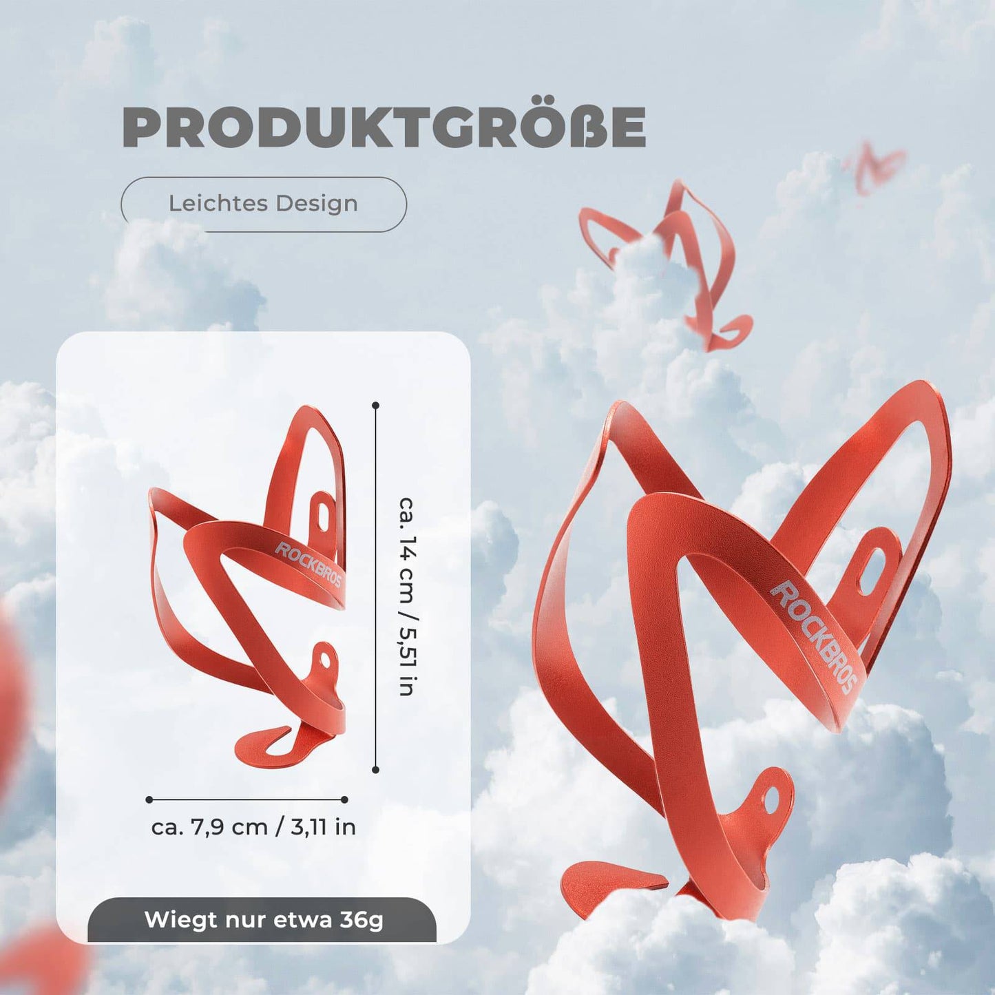 Cykeltilbehør til flaskeholdere, letvægts drikkeholder til cykel, ROCKBROS